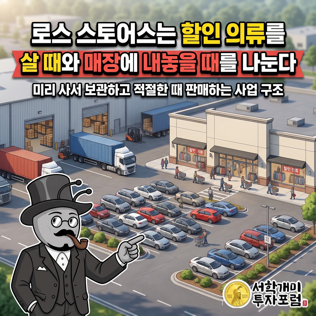 로스 스토어스가 할인 의류를 미리 매입해 보관하고 판매하는 사업 구조
