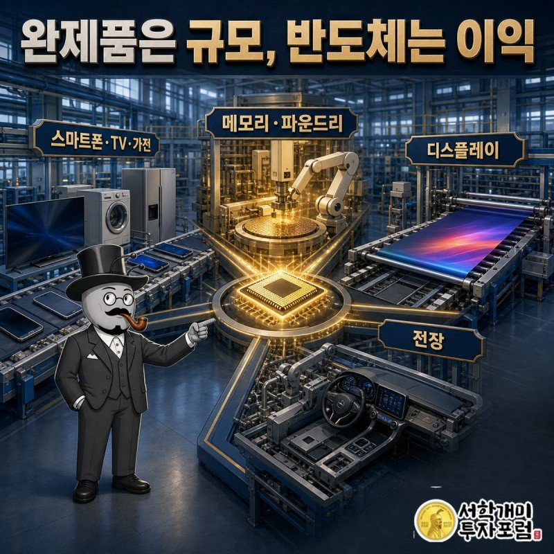 반도체와 스마트폰, 디스플레이, 전장 사업으로 이어지는 삼성전자 사업 구조