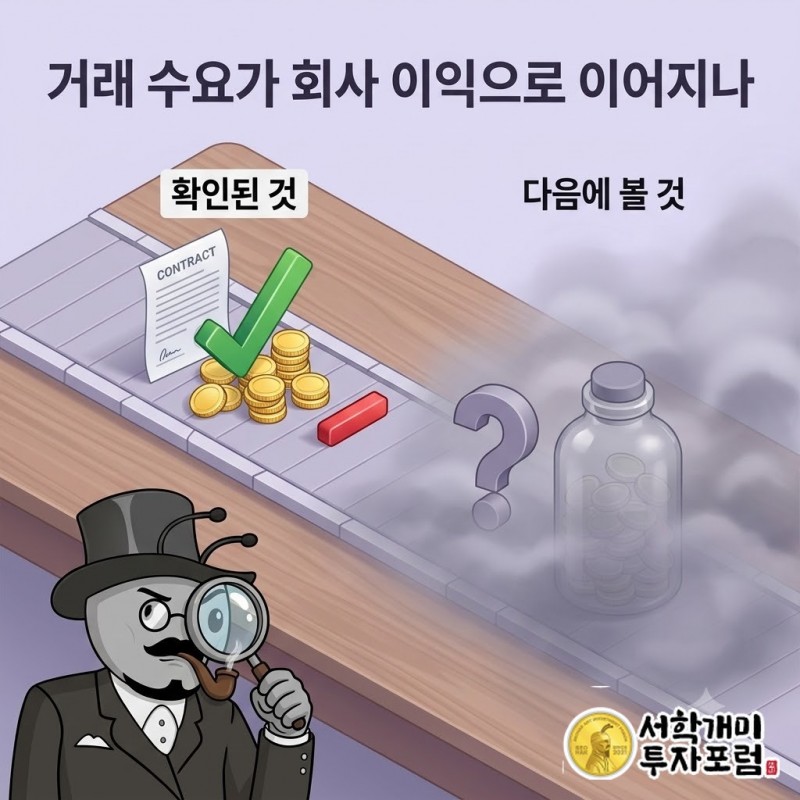 고객의 거래 수요가 회사의 이익으로 이어지는지 확인하는 성장 조건