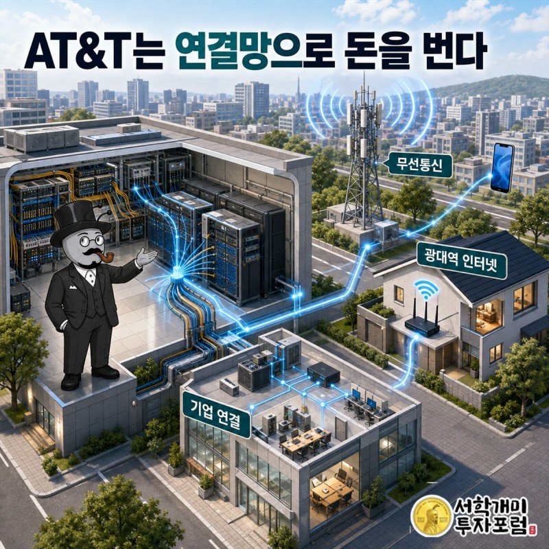 통신망 연결이 고객의 월 이용료와 반복 매출로 이어지는 AT&amp;T의 사업 구조