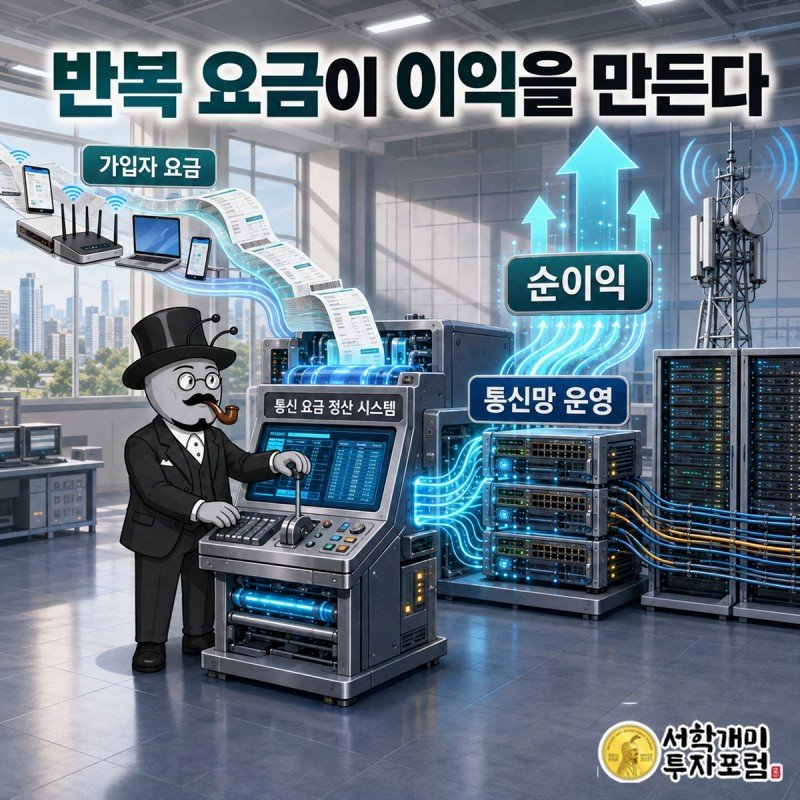 고객의 월 이용료가 통신망 운영을 거쳐 이익으로 쌓이는 AT&amp;T의 핵심 구조