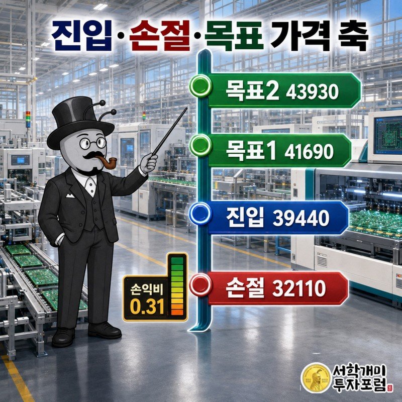 진입·손절·목표 두 구간을 한눈에 보여 주는 티엘비 가격 축
