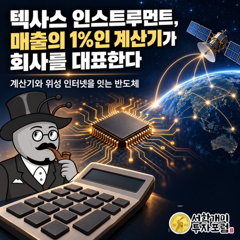 계산기와 위성 인터넷을 연결하는 텍사스 인스트루먼트의 반도체 공급 사업