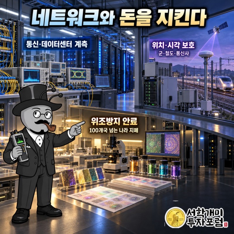통신사·데이터센터는 계측 장비를, 군·철도·통신사는 위치·시각 보호 장비를 사고, 100개국 넘는 나라의 지폐에는 위조방지 안료가 쓰이는 비아비의 매출 구조