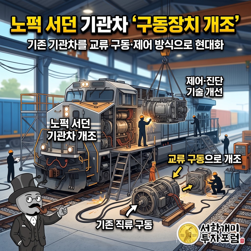 노퍽 서던 기존 기관차의 전기 구동 방식과 제어·진단 기술 개조