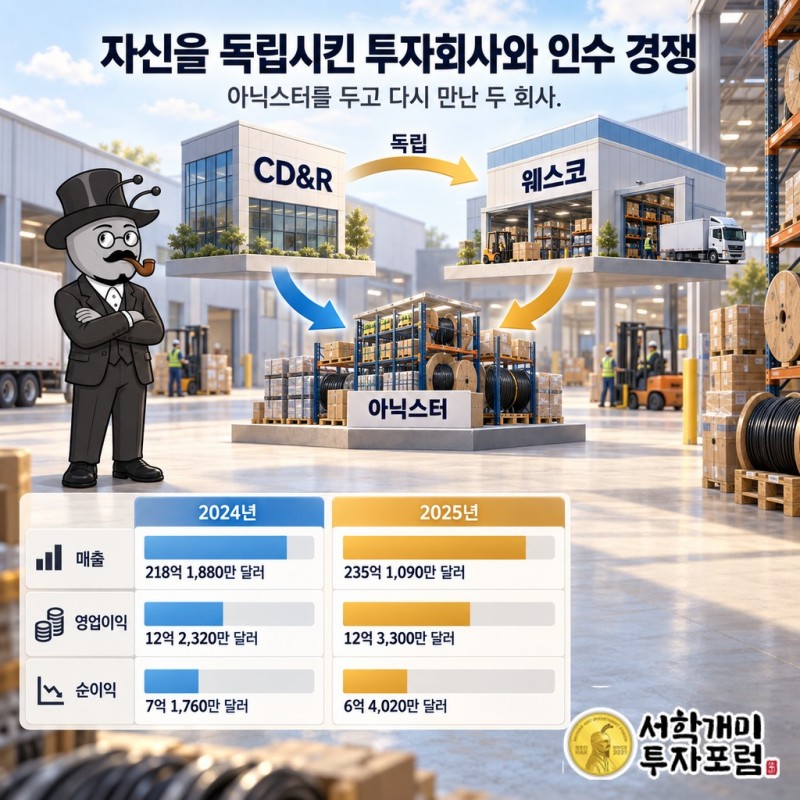 웨스코를 독립시킨 CD&R과 웨스코가 아닉스터 인수를 두고 경쟁한 과정