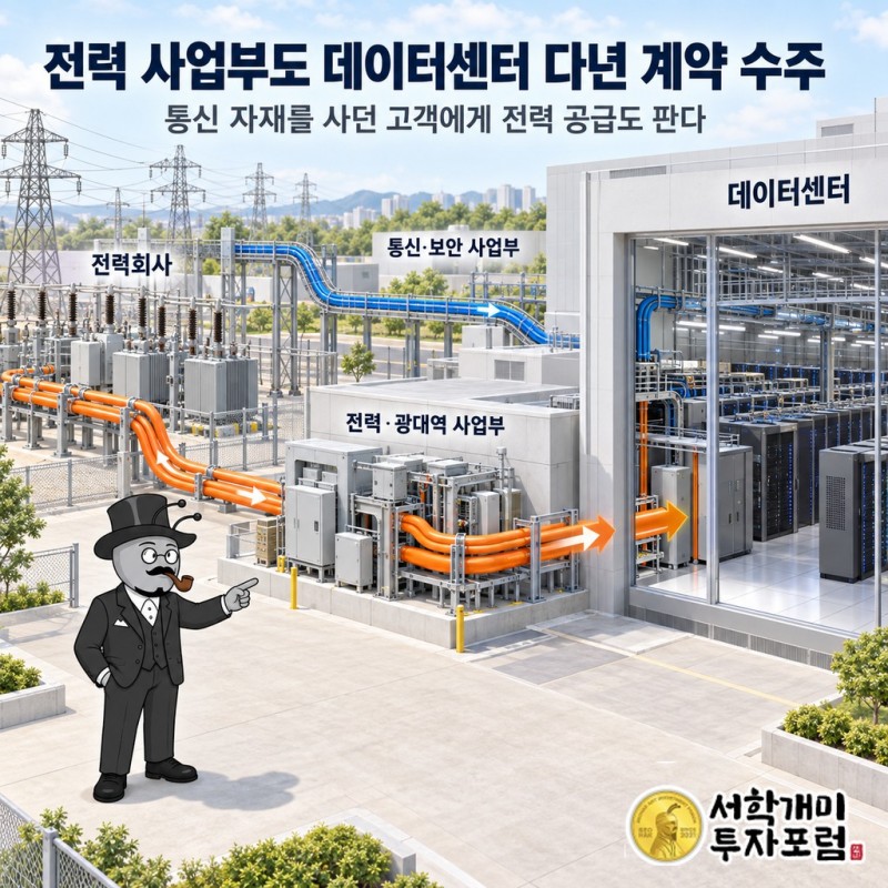 전력회사를 상대하던 웨스코 전력 사업부가 대규모 데이터센터의 다년간 전력 공급 서비스 계약을 받은 변화